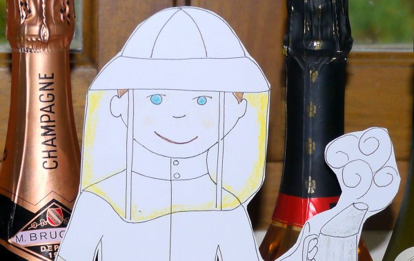 Flat Stanley has a penchant for fine French champagne.